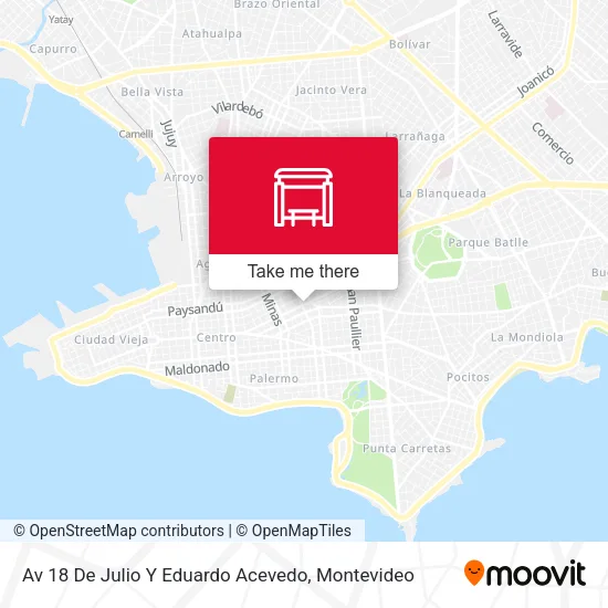 Av 18 De Julio Y Eduardo Acevedo map