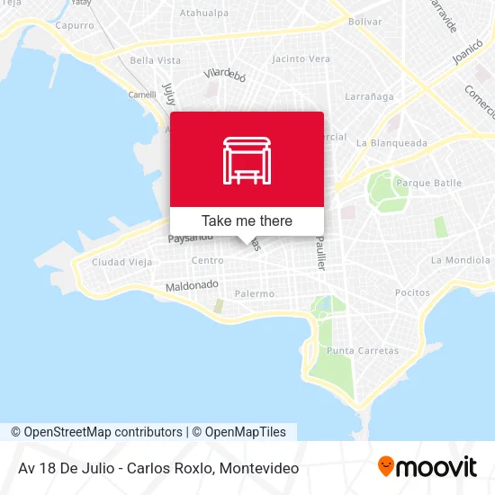 Av 18 De Julio - Carlos Roxlo map