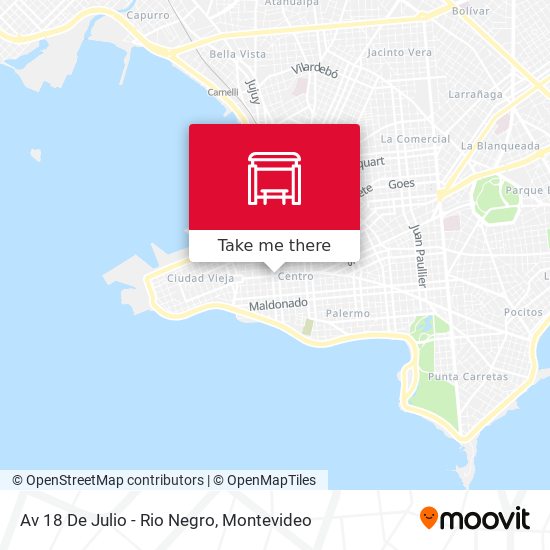 Av 18 De Julio - Rio Negro map