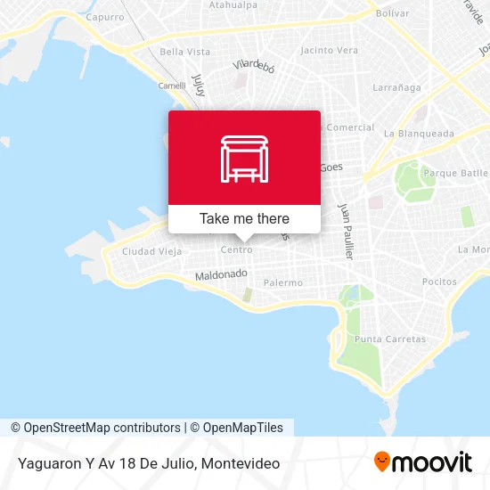 Yaguaron Y Av 18 De Julio map