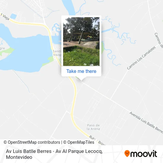 Mapa de Av Luis Batlle Berres - Av Al Parque Lecocq