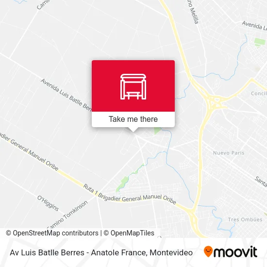 Mapa de Av Luis Batlle Berres - Anatole France