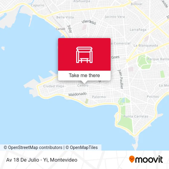 Av 18 De Julio - Yi map