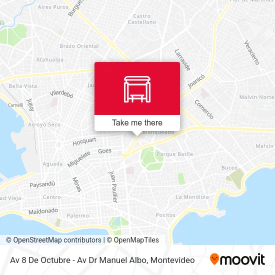 Mapa de Av 8 De Octubre - Av Dr Manuel Albo
