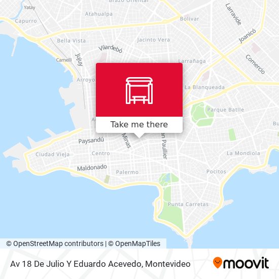 Av 18 De Julio Y Eduardo Acevedo map