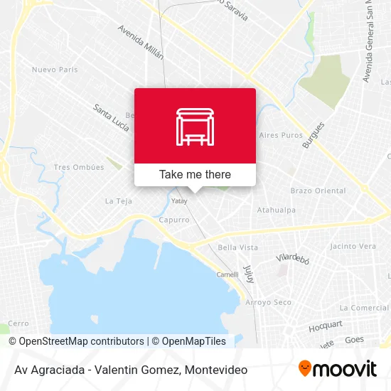 Mapa de Av Agraciada - Valentin Gomez
