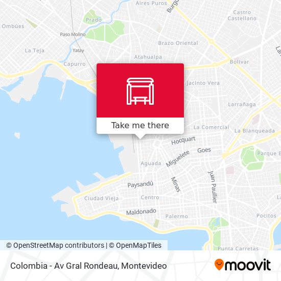 Colombia - Av Gral Rondeau map