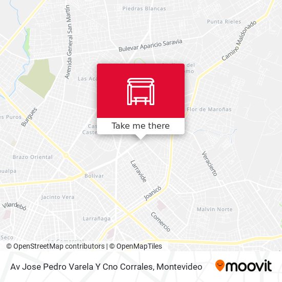 Av Jose Pedro Varela Y Cno Corrales map