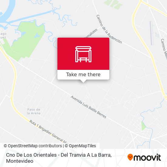 Cno De Los Orientales - Del Tranvia A La Barra map