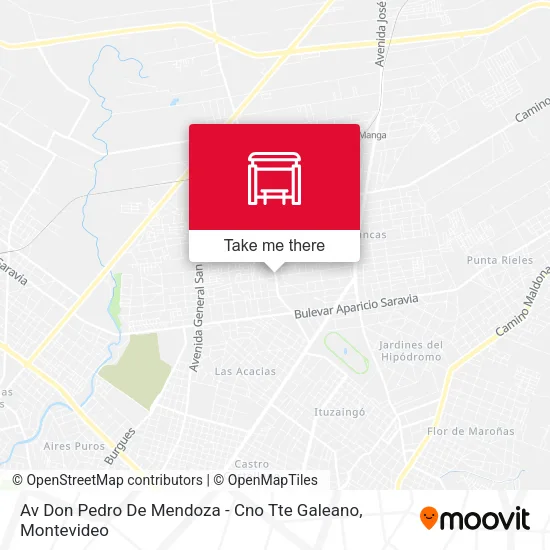 Av Don Pedro De Mendoza - Cno Tte Galeano map