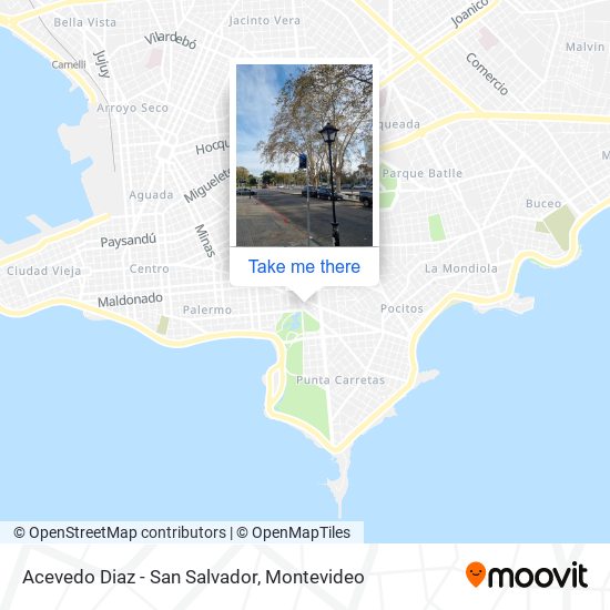 Acevedo Diaz - San Salvador map