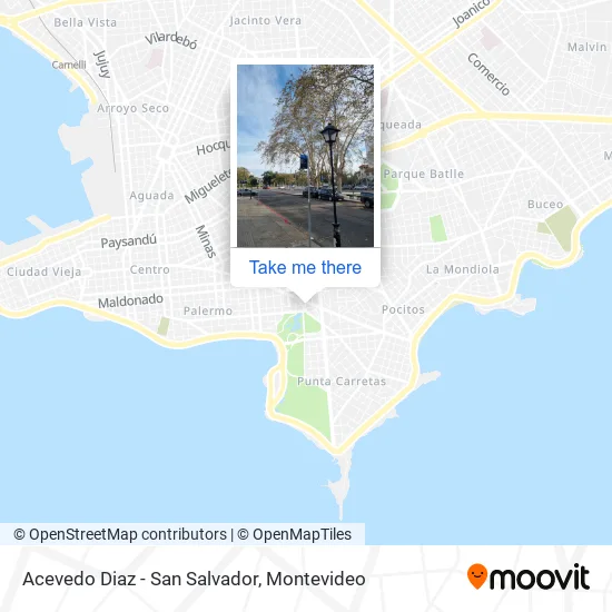 Acevedo Diaz - San Salvador map