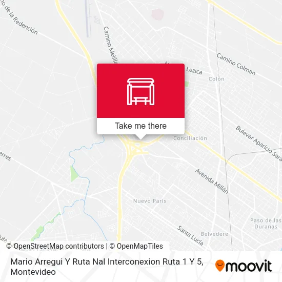 Mario Arregui Y Ruta Nal Interconexion Ruta 1 Y 5 map