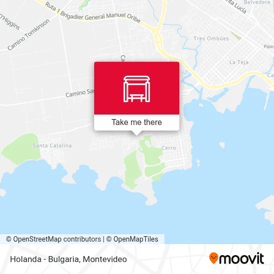 Holanda - Bulgaria map