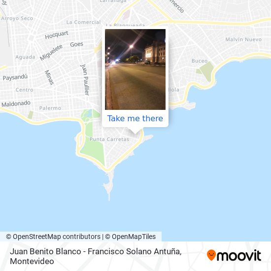 Juan Benito Blanco - Francisco Solano Antuña map