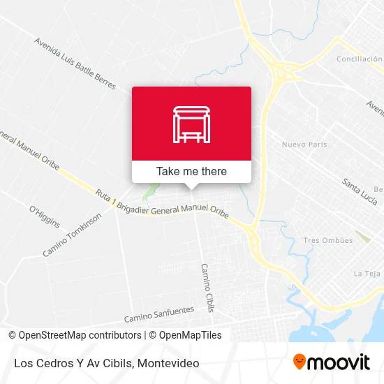 Los Cedros Y Av Cibils map