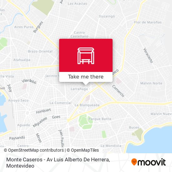 Monte Caseros - Av Luis Alberto De Herrera map