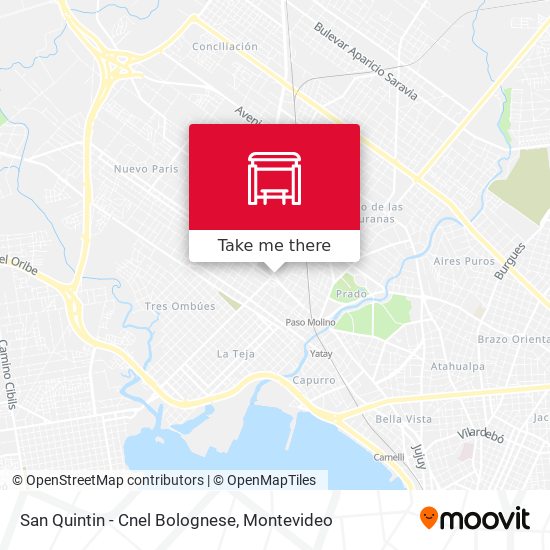 San Quintin - Cnel Bolognese map