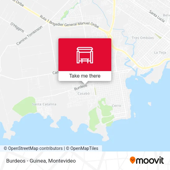 Burdeos - Guinea map