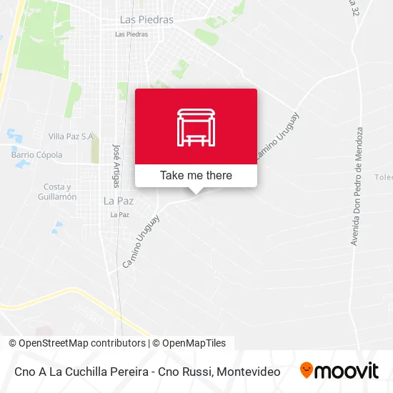 Mapa de Cno A La Cuchilla Pereira - Cno Russi