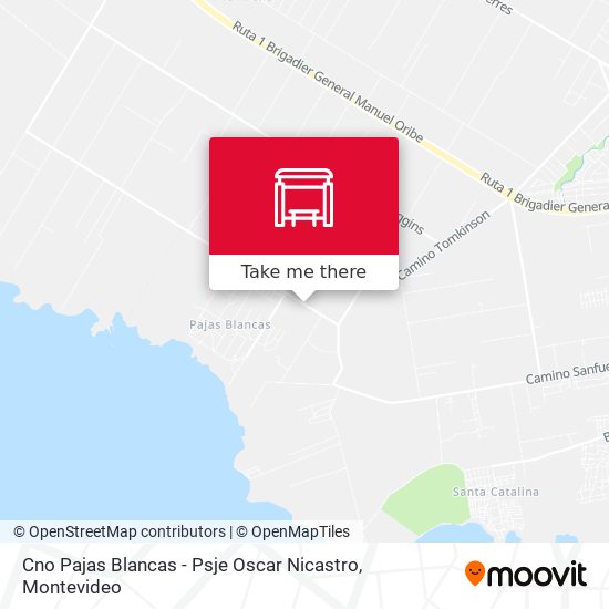 Cno Pajas Blancas - Psje Oscar Nicastro map