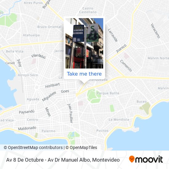 Av 8 De Octubre - Av Dr Manuel Albo map