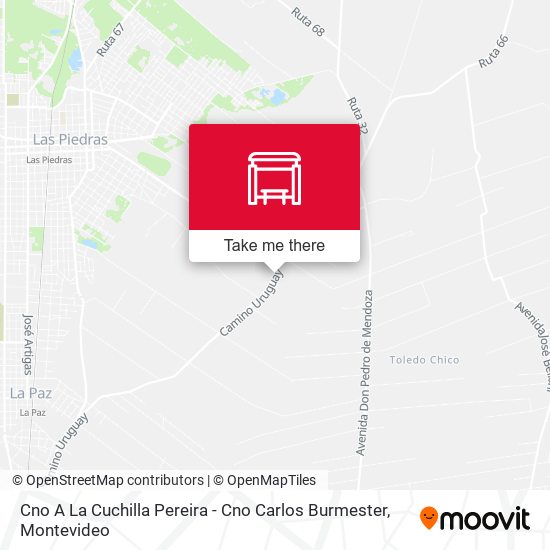 Mapa de Cno A La Cuchilla Pereira - Cno Carlos Burmester
