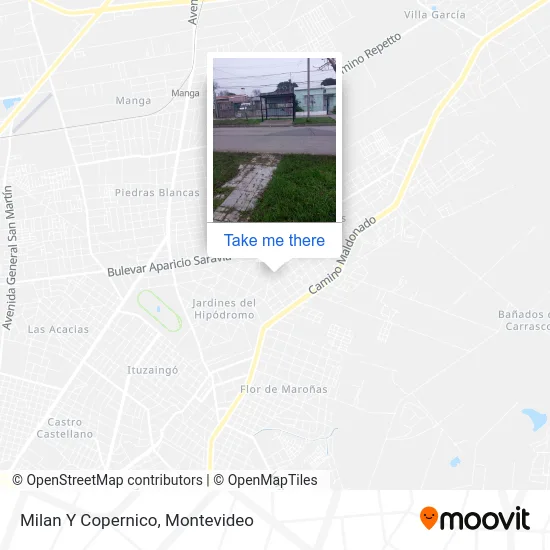 Milan Y Copernico map