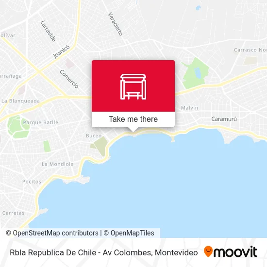 Rbla Republica De Chile - Av Colombes map