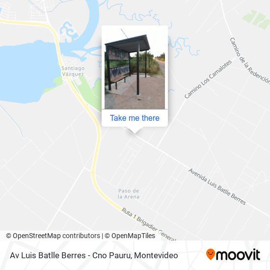 Mapa de Av Luis Batlle Berres - Cno Pauru