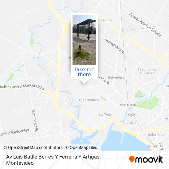 Av Luis Batlle Berres Y Ferreira Y Artigas map