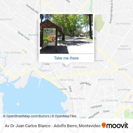 Av Dr Juan Carlos Blanco - Adolfo Berro map