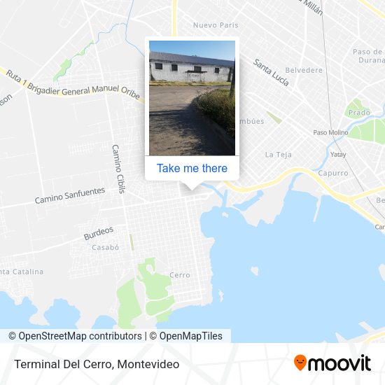Terminal Del Cerro map