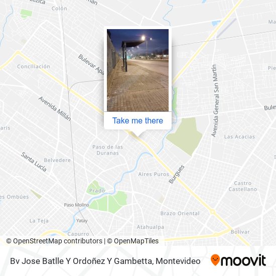 Bv Jose Batlle Y Ordoñez Y Gambetta map