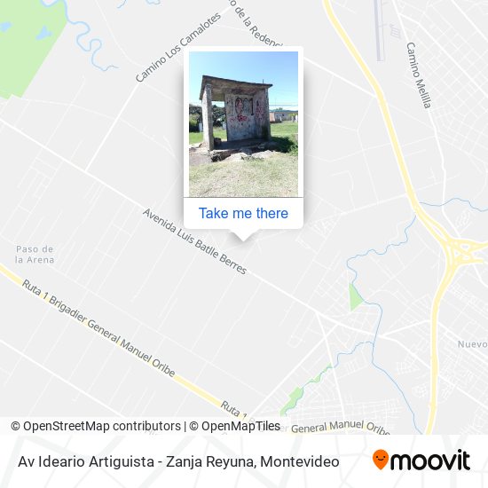 Av Ideario Artiguista - Zanja Reyuna map