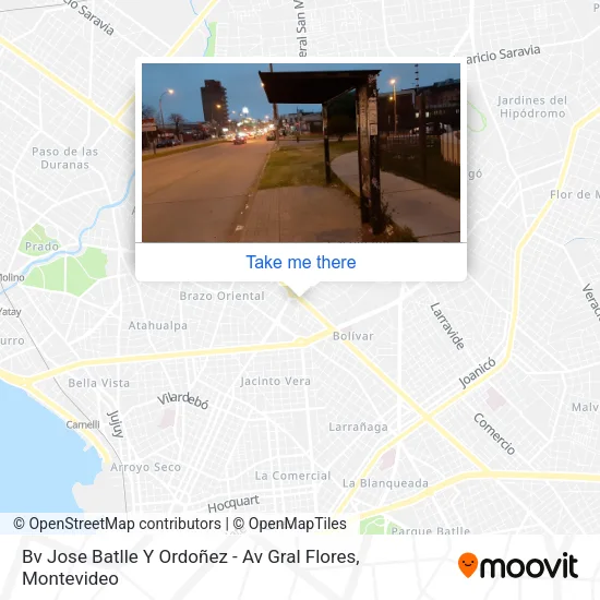 Mapa de Bv Jose Batlle Y Ordoñez - Av Gral Flores