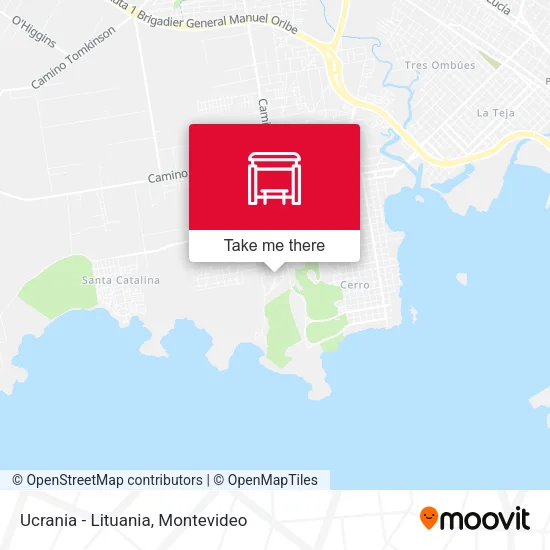 Ucrania - Lituania map