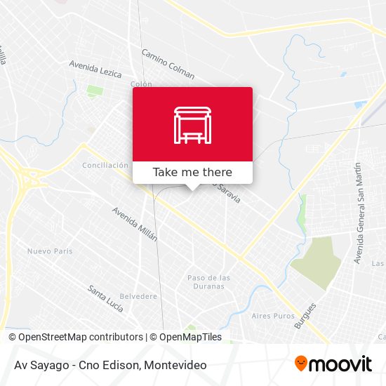 Av Sayago - Cno Edison map