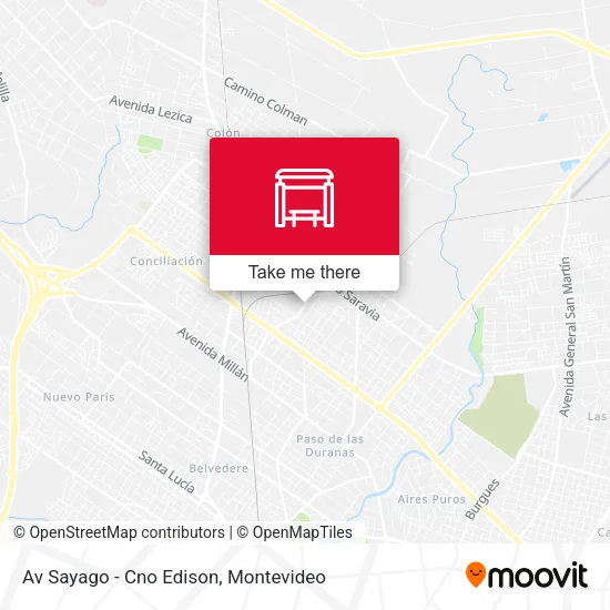 Mapa de Av Sayago - Cno Edison