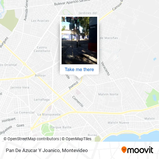 Mapa de Pan De Azucar Y Joanico