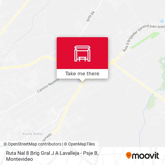 Ruta Nal 8 Brig Gral J A Lavalleja - Psje B map