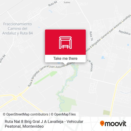 Ruta Nal 8 Brig Gral J A Lavalleja - Vehicular Peatonal map