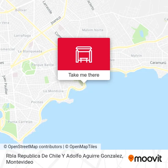 Rbla Republica De Chile Y Adolfo Aguirre Gonzalez map