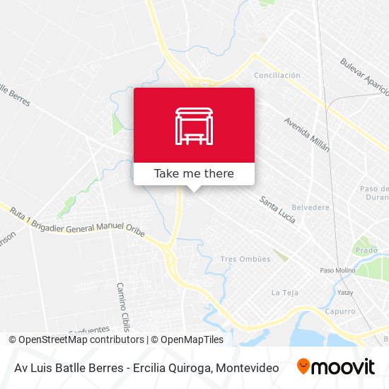 Mapa de Av Luis Batlle Berres - Ercilia Quiroga