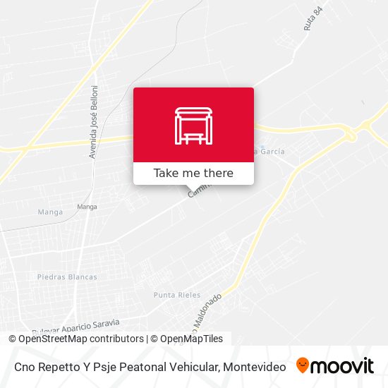 Mapa de Cno Repetto Y Psje Peatonal Vehicular