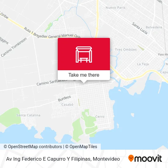 Mapa de Av Ing Federico E Capurro Y Filipinas