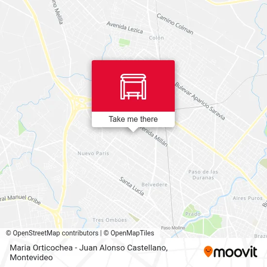 Maria Orticochea - Juan Alonso Castellano map