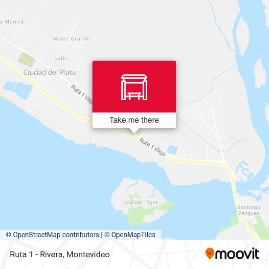 Ruta 1 - Rivera map