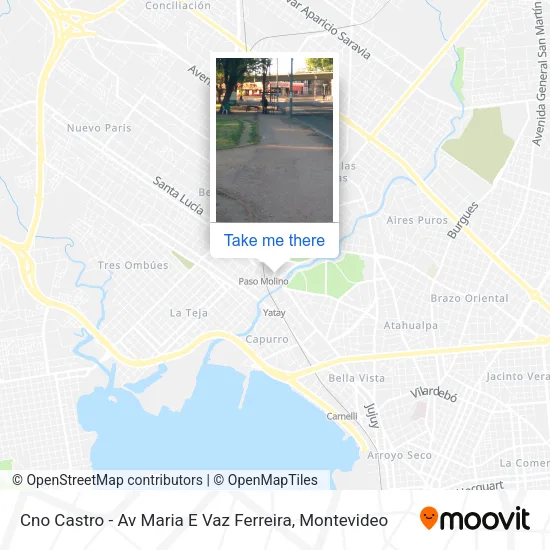 Mapa de Cno Castro - Av Maria E Vaz Ferreira