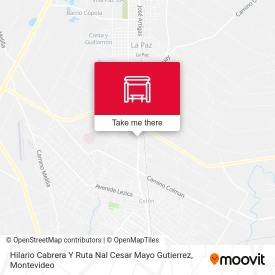 Mapa de Hilario Cabrera Y Ruta Nal Cesar Mayo Gutierrez
